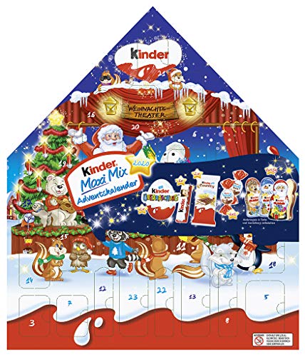 Ferrero Kinder Maxi Mix Adventskalender 2020 MOTIV: Weihnachtstheater (351g) + usy Block – KINDER MIX – detail 3