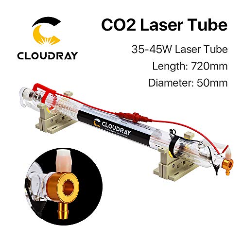 Cloudray CR Series CR35 35-45W Longitud 720mm Dia.50mm Tubo láser de CO2 para máquina de corte por grabado láser de CO2