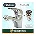 Price comparison product image iFlo Allaro Modern Mono Basin Mixer Tap with Pop Up Waste Kit - Solid Brass Components, Finished in Duragleam Chrome for Long Lasting Shine - WRAS Quality Approved