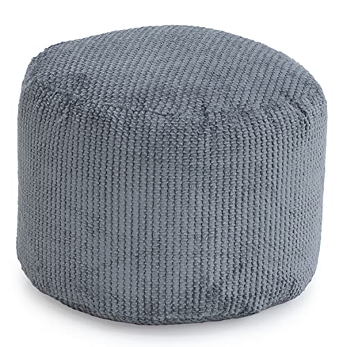 Loft 25 Pouf poire rond à bulles | Repose-jambes pour salon intérieur | Pouf ergonomique | Ultra confortable et durable (anthracite) Cover