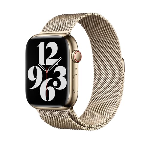 Image of Apple Watch Band - Milanese Loop (45mm) - Gold - Regular