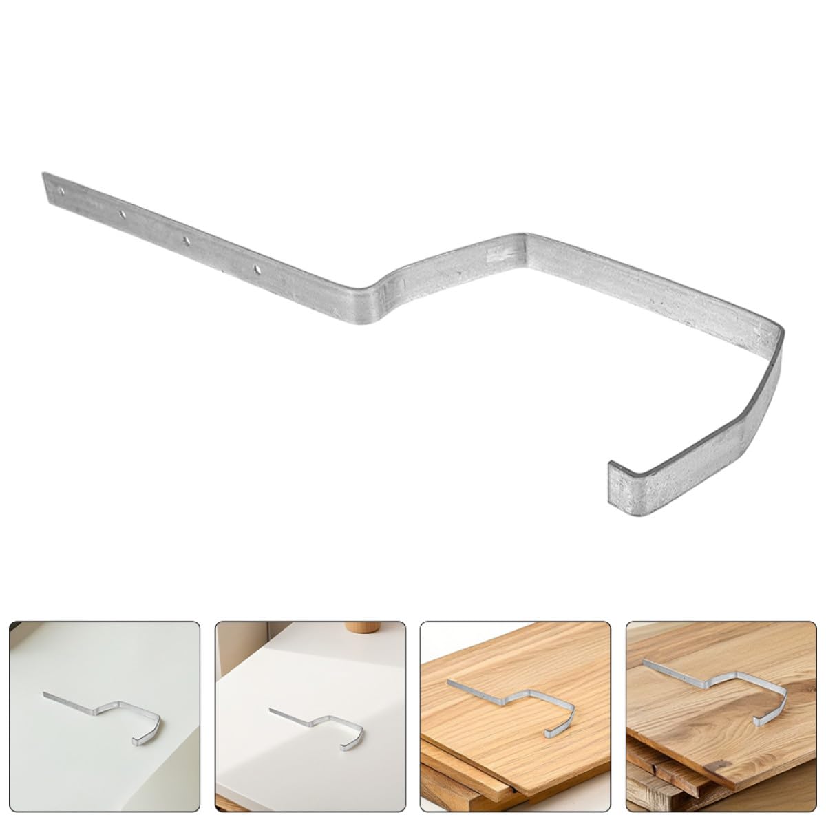 Soportes de Canalón Metálico 6 Piezas de Hierro Plata | Compatibilidad Versátil, Resistente Intemperie, Conexión Continua y Drenaje Mejorado