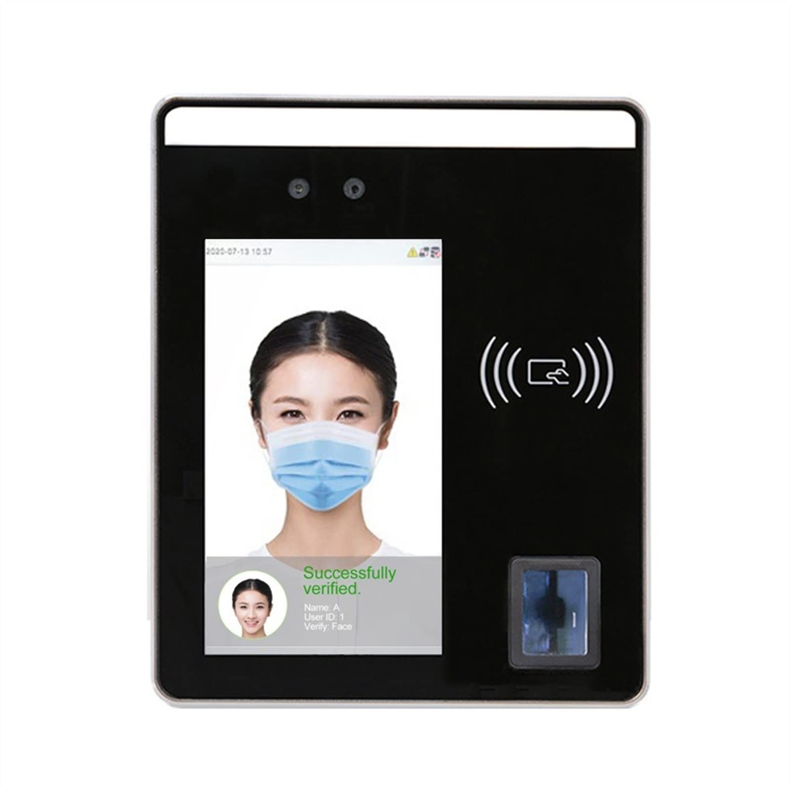 Mthckxjbsuz Speedface-H5l-Id Clocking In Machine, Biometric Fingerprint Face Facial Recognition Time Attendance Machine Tcp/Ip Rfid Card Door Accss Control System(,Portuguese)