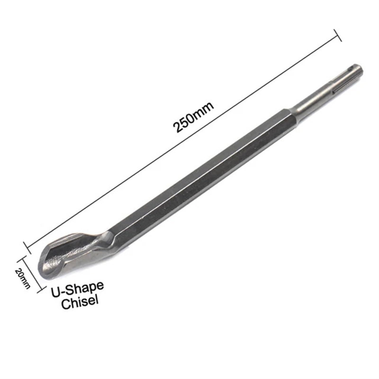 Set di Scalpelli 5 Pezzi Gambo Martello Trapano Punta scanalatura scalpello Piatto muratura Strumenti Set for la Lavorazione del Legno Cemento Muro Roccia