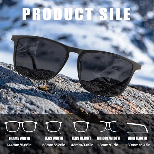 YDAOWKN Polarized Sunglasses for Men, Lightweight Sun Glasses With UV Protection for Driving Fishing Golf4