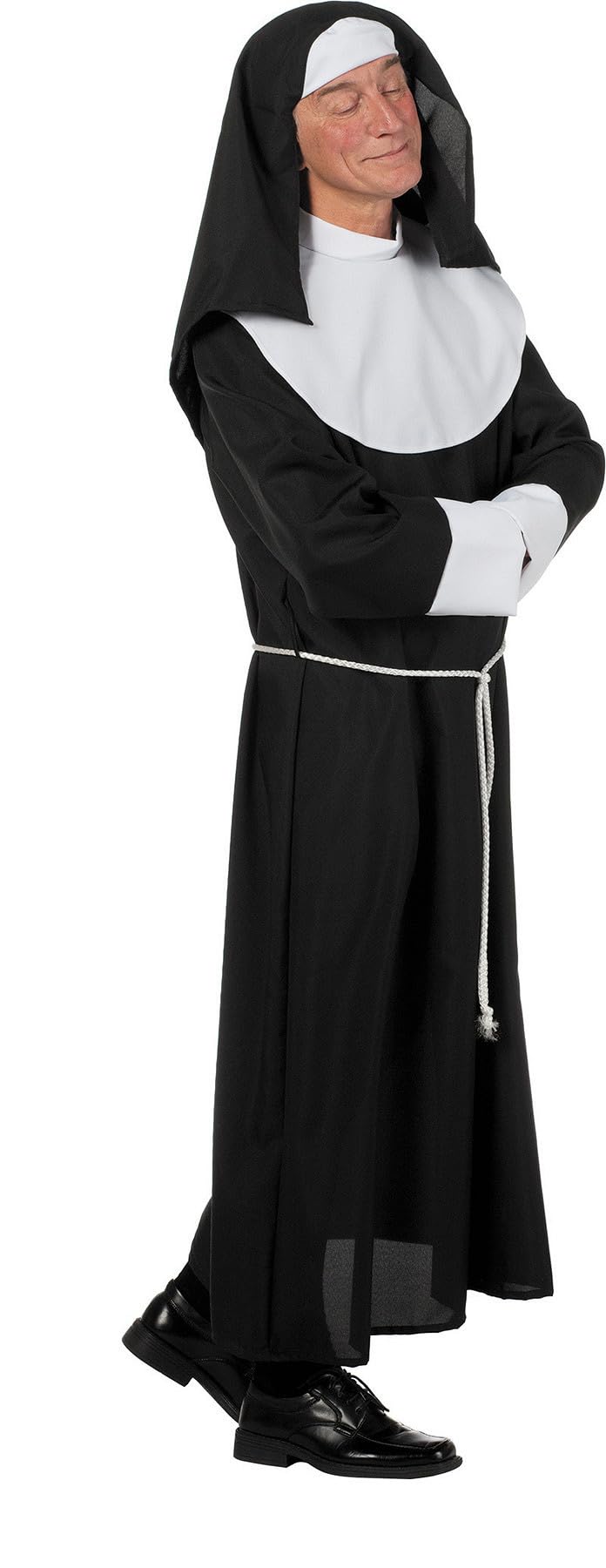 WILBERS & WILBERS 5164 Men's Nun Costume, 3-Piece with Robe, Hood and Belt, Classic Fancy Dress for Carnival, Size 50