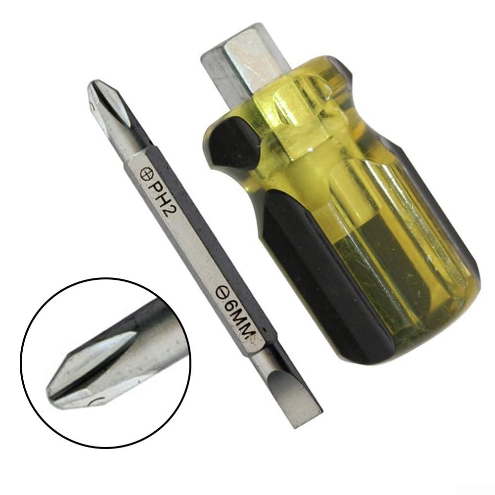 Tournevis ergonomique antidérapant avec double tête, PH2 et SL6 pour des tâches d'entretien et de réparation efficaces à la maison