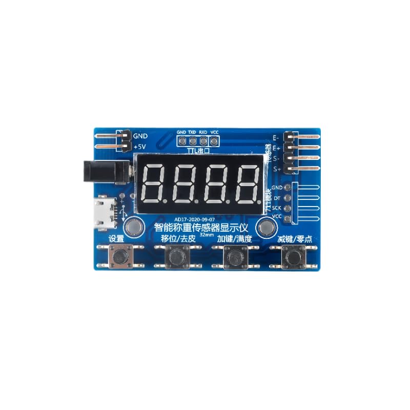 HX711 Load Cell Sensor with Display - 24-Bit Electronic Weighing Scale for Precision Measurement and Dynamic Torque Analysis