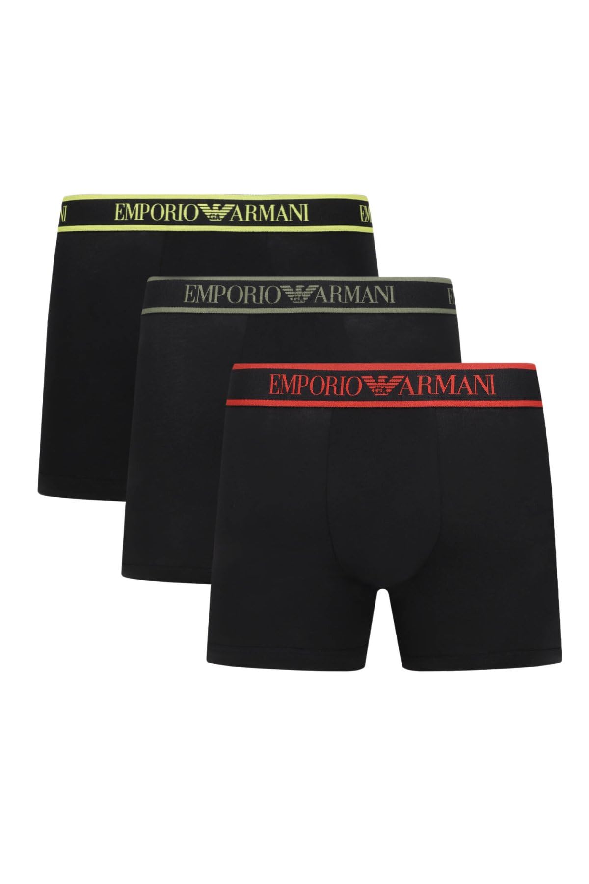 Emporio Armani Men's Nero/Nero/Nero Core Logoband 3-Pack Boxer Boxer Shorts,