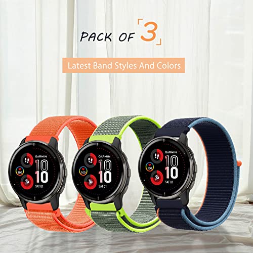 ZoRoll 3 Pezzi 20mm Cinturino per Garmin Venu Sq