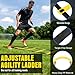 Agility Ladder,Soccer Training Equipment Set-20ft Speed Ladder,12 Soccer Cones,4 Hurdles,Jump Rope,Running Parachute,Basketball Football Agility Training Equipment for Kids, Youth, Adults (Yellow)