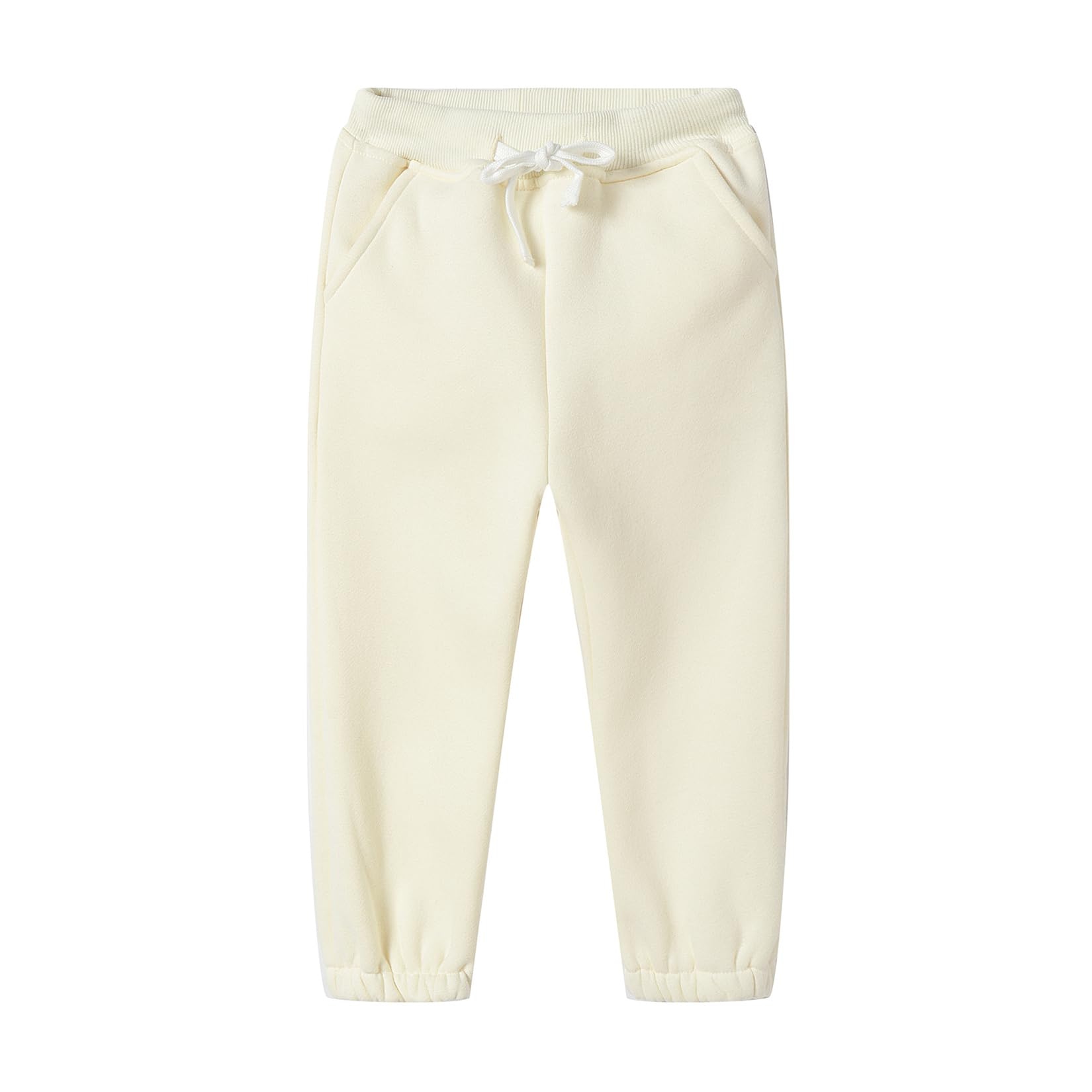 Mud Kingdom Girls Boys Drawstring Sweatpants Solid Colors Elastic Waist Slant Pockets 2-10 Years