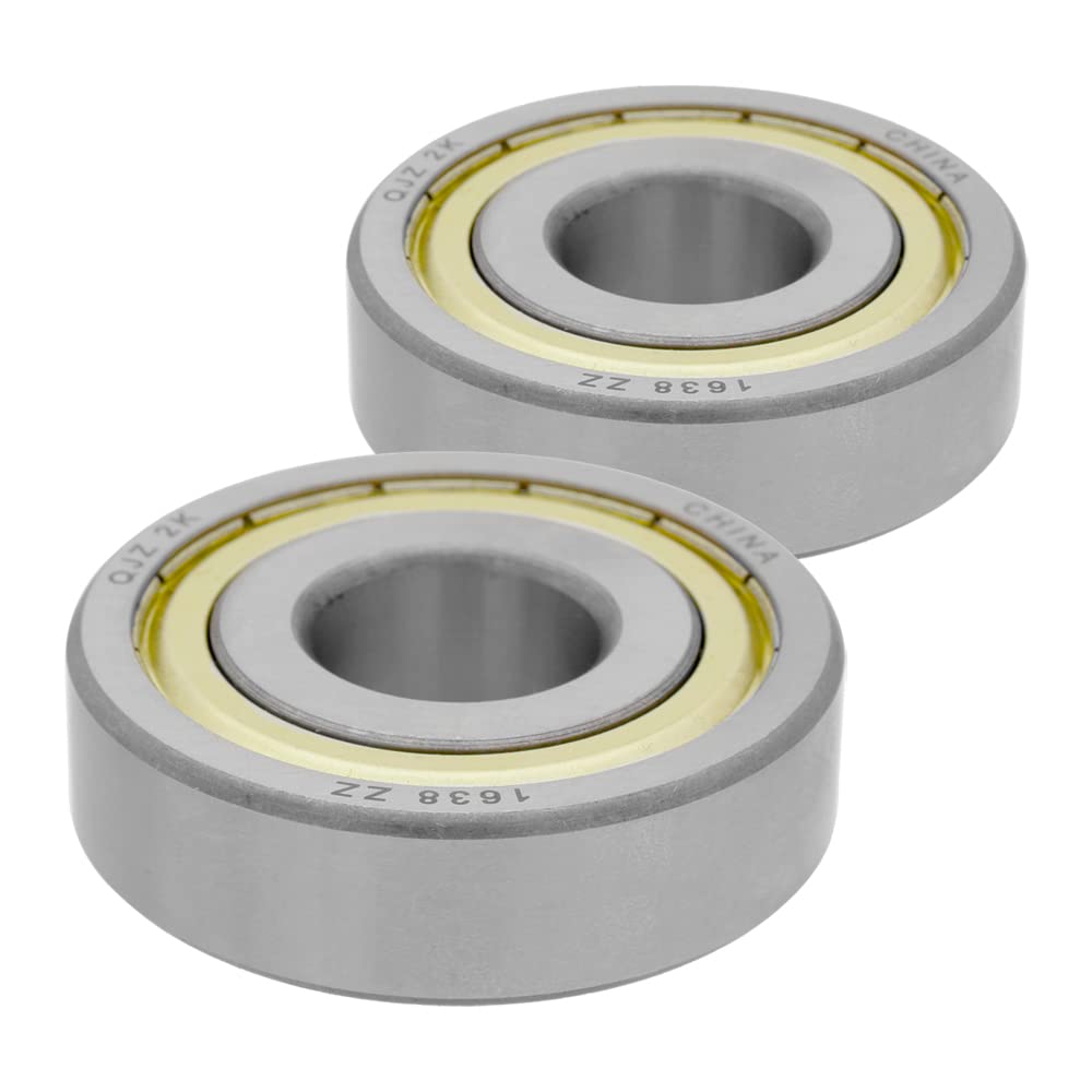 [2-Pack] 1638-ZZ - Premium Deep Groove Radial Ball Bearing 3/4 in x 2 in x 9/16 in (ID x OD x Width) | 19.05 mm x 50.8 mm x 14.288 mm (ID x OD x Width) with Double Metal Shield