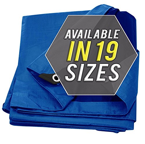 Tarp Cover Blue Waterproof Great for Tarpaulin Canopy Tent, Boat, RV Or Pool