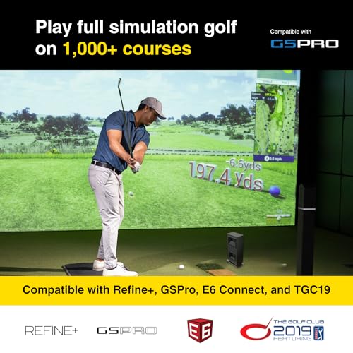 Image of Uneekor Eye MINI LITE Indoor Golf Launch Monitor & Simulator 19 Precision Metrics, Near-Zero Latency, Works with GSPro, TGC19, E6, AI Trainer Compatible, Easy Setup, PC /Laptop Required
