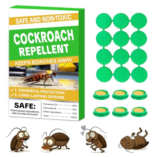 Cockroach Gel Bait Traps 32 Pack, Cockroach Repellent Indoor Home, Roach Deterrent, Pet Safe Roach...