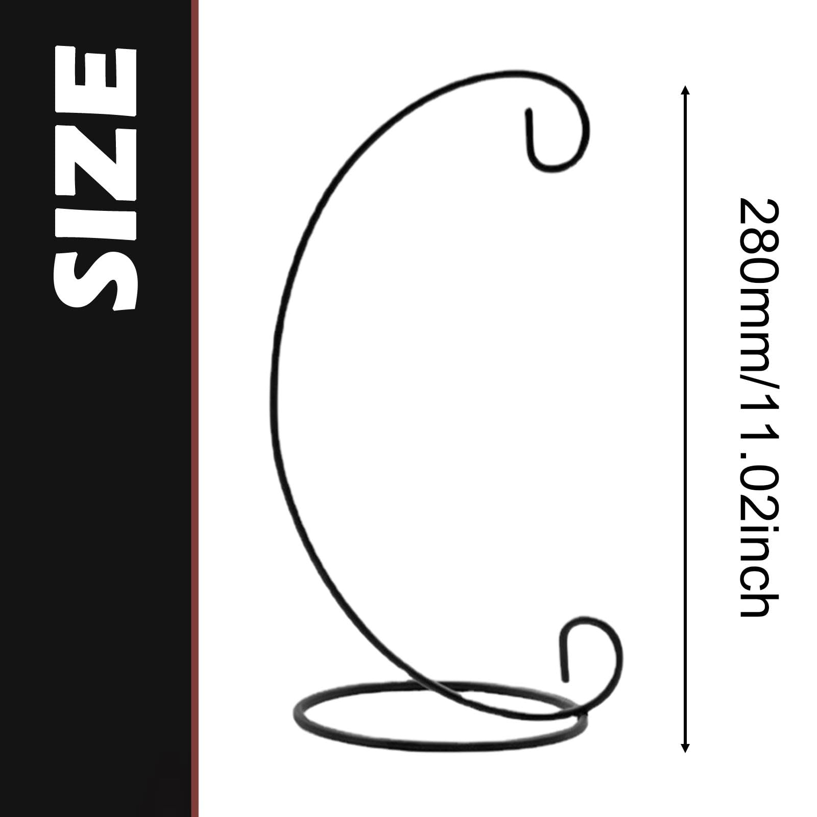 Supporto per Campanelli a con Base Rotonda, Mensola Decorativa, Supporto per Campanelli a per Lanterne da Tavolo da Interni, Piante Sospes, Nero 28 Cm