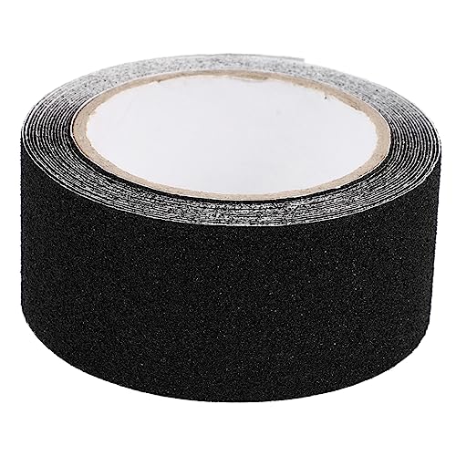 Amosfun Cinta Antideslizante de PVC Cinta de Escalera Resistente al Deslizamiento Pegatina de Seguridad para Interiores y Exteriores Antideslizante de Alta Adherencia Color Negro Matizado