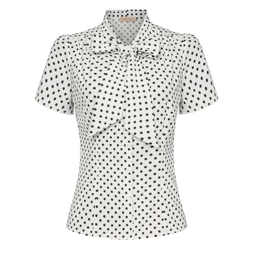 Belle Poque Summer Short Sleeve Office Button Down Blouse Stripe ...