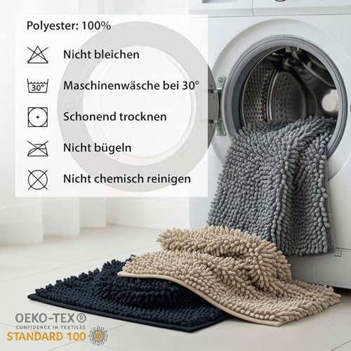 Tapis de bain absorbant séchage rapide HELLSER antidérapant - 8