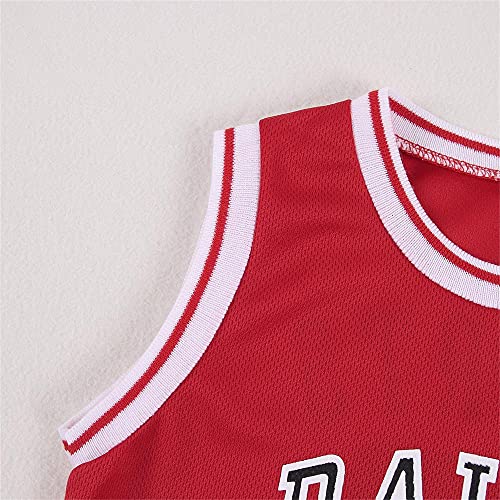 Toddler Kid Basketball Jersey Outfit Baby Boy Girl Letters Tank Top + Track Shorts Sets Boy Summer Clothes3