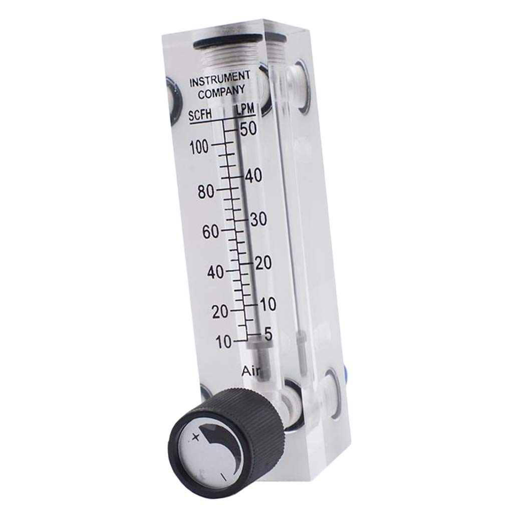 1pc Verre Rotor Débitmètre Azote Liquide 102mm Longueur W/Valve de Contrôle, B -Gaz 10-100L / MIN