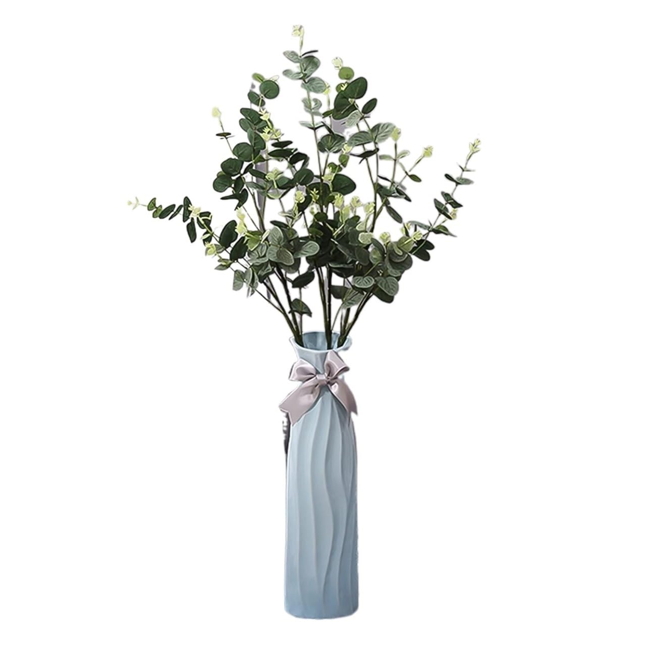 SnamicE Floor vase Ceramic Vase,Decorative Large,Floor, Blue Vase Ceramic Vase,Decorative Large Floor Vase,Tall Flower Holder for Living Room, Home Décor Dried Flower Arrangement,