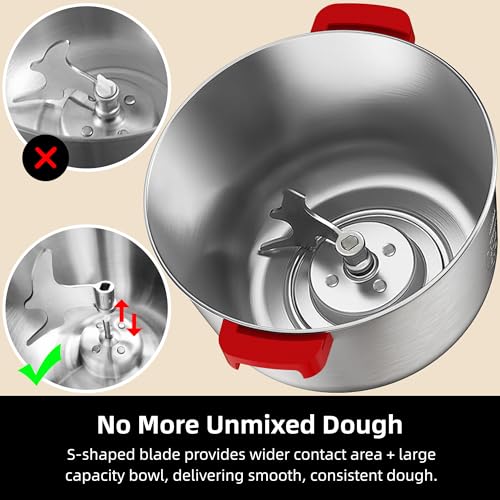 AIZIYO DoughChief, 5.3QT Dough Mixer, Dough Maker with Ferment Function, Touch Panel Control, 304 Stainless Steel Bowl, Removeable lid, Dough Proofing Box for Pizza, Bread, Pasta & Mochi