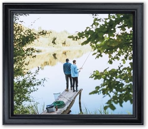 ArtToFrames 12x15 Inch Black Picture Frame, This 1.25 Inch Custom Poster Frame is Galleria Noir - Comes with Regular Glass and Corrugated Backing (2WOM0066-59504-YBLK-12x15) — view 7