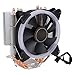 Hopcd CPU-Lüfter, buntes leichtes Hydrauliklager 4-poliger Single-CPU-Kühler-Wärmeableitungslüfter, 4 Wärmeleitungen aus reinem Kupfer für LGA775/1150/1151/1156/1366 AM2/AM2 +/AM3/AM4