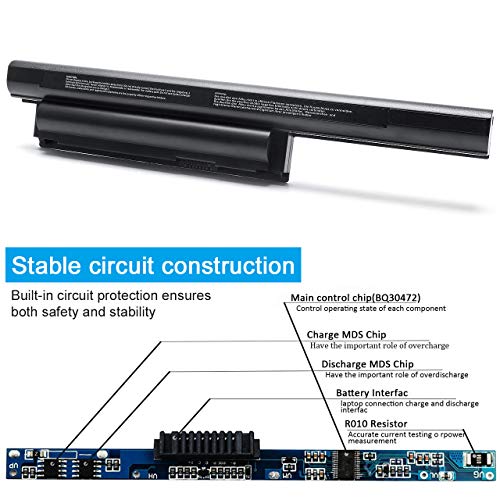 Onadrive New Vgp-Bps26 Replacement Laptop Battery For Sony Vaio Vgp-Bpl26 Vgp-Bps26A Sony Vaio Ca Series/Ej Series/Eg Series/Cb Series 11.1V 5200Mah #TOP1