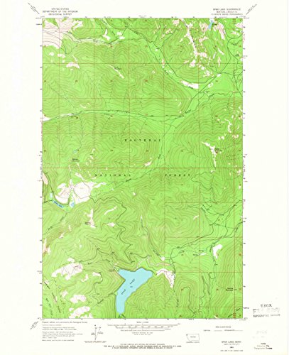 Historic Pictoric Spar Lake Montana Historic USGS Topographic Map Print, 1997, 1:24000, 7.5-Minute Quadrangle, Topo Wall Art Poster - 18in x 24in