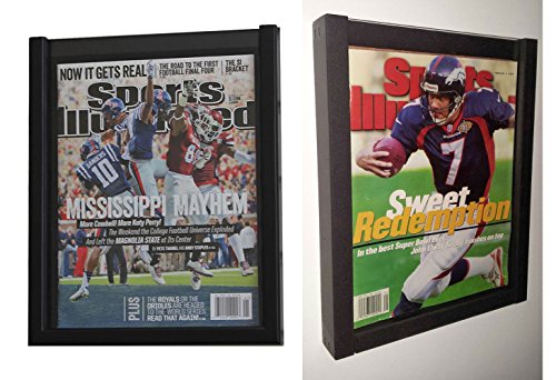 PACK of 2 Magazine Display Cases Frames for 1990-CURRENT issues of Sports Illustrated or Comic Book