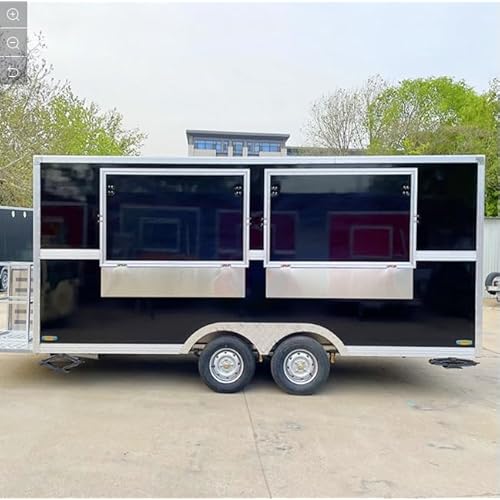 Customized Fully Equipped Food Trailer, Mobile Concession Food Truck for Commercial, Street Vendor Sale, Serving Hot Dog, Ice Cream, Coffee, Sandwiches, Pizza, Taco, BBQ