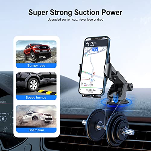 Wireless Car Charger Mount, Soarun [Unique 7 Colors Led Dynamic Backlit] 15W Wireless Fast Charging Car Phone Holder, Auto-Clamping Wireless Car Charger For Iphone 14 Pro 13 12, Samsung S23 Ultra S22 #TOP6