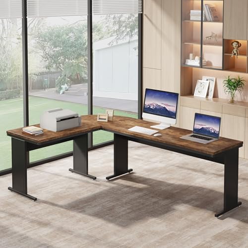 Tribesigns 70-Inch L-Shape -- Best Budget Three-Monitor L-Desk