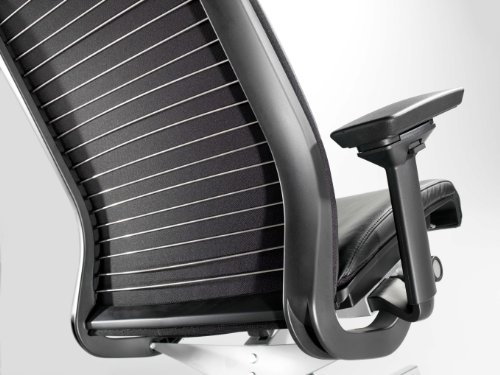 Steelcase Think Leather Chair, Black Open Box #TOP4