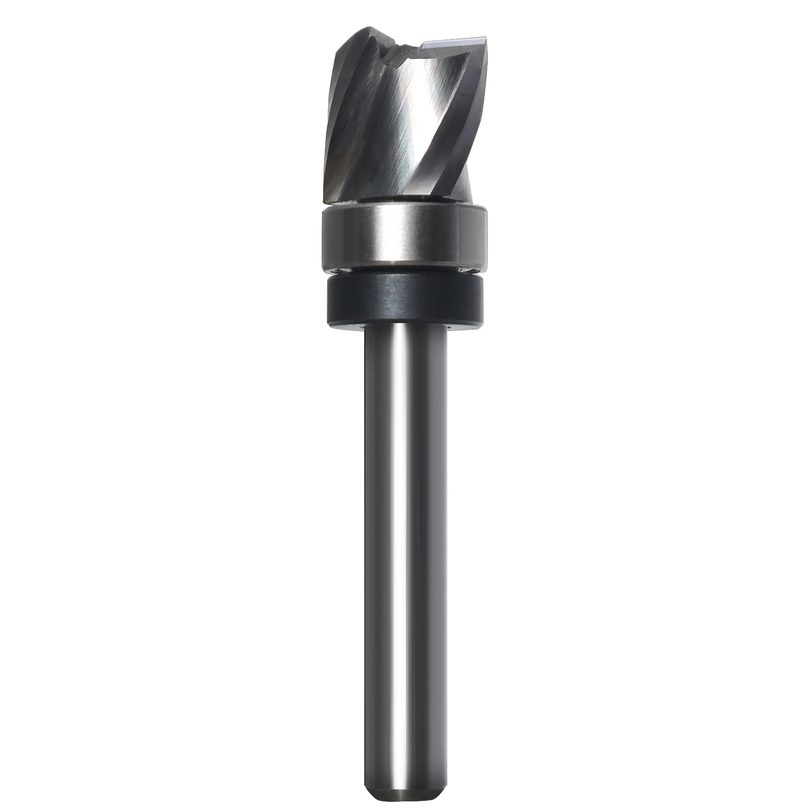 Fraise hélicoïdale à tige 8 mm, fraise à rainurer à 3 flûtes, diamètre de coupe 16 mm, longueur de coupe 16 mm, fraise à profiler affleurante pour bords en bois affleurant pour fraiser ou