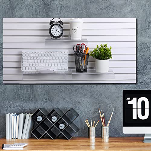Fumete 10 Pack Slatwall Shelves Clear Acrylic Slatwall Accessories 4 X 10 Inch Slatwall Shelves Hanging For Store Bedroom Office Gaming Room Retail Display Or Home Use With Sign Holder (16 Pack) #TOP5