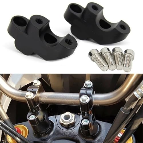 Guidon siège relevable CB500X riser moto léger en alu noir - 4