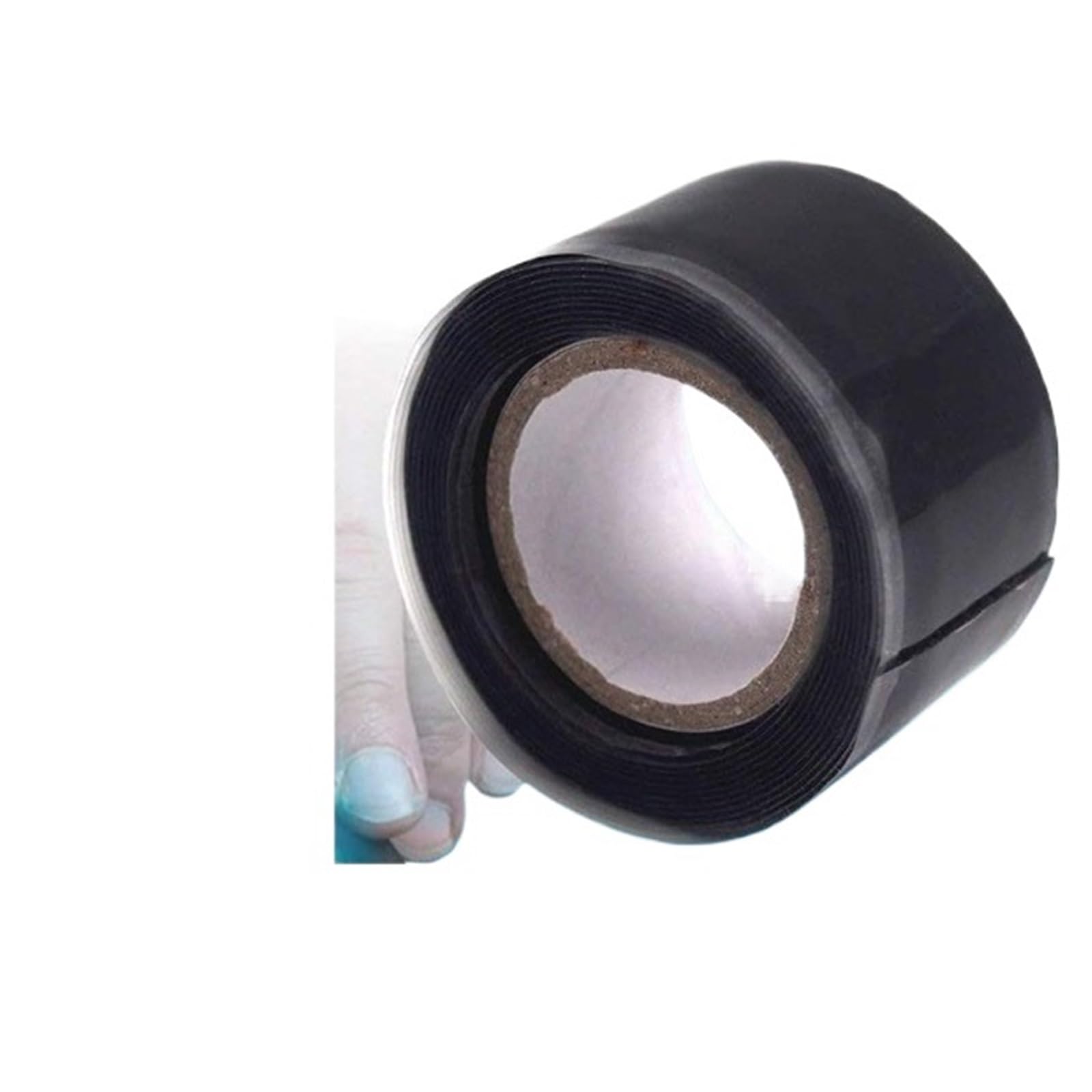 Cinta de reparación manguera silicona autofusible, sello 25mm X 150cm, goma pesada a prueba fugas, resistente a la intemperie, for tubería, 5 uds para reparación de tuberías(Black)
