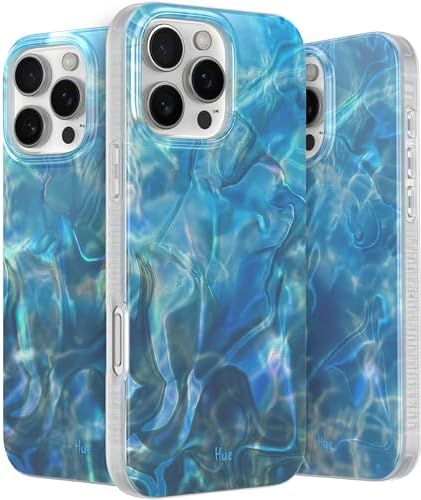 LONLI Hue for iPhone 16 Pro Case, Dynamic Ocean Waves Phone Cover