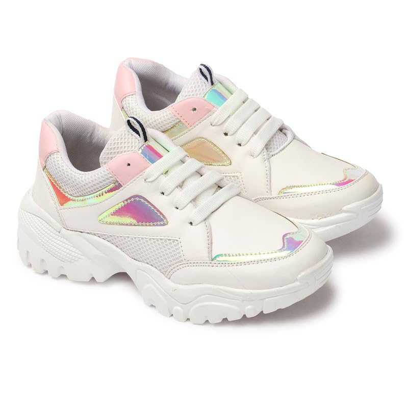Xnx Footwear Womens Shoes Napa Comfotable Casual Lace-Up Sneaker for Girls (Color :- Black,Size :- 36) (B0CRDPB8JT) Amazon Price History, Amazon Price Tracker