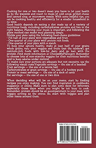 Elementary Guide to Cooking for Two: Consummately Portioned Recipes for Healthy Eating Portioned for