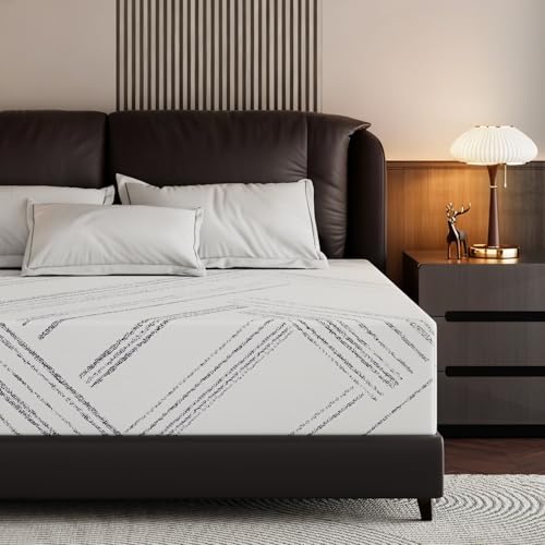 Image of Twin Mattress 10 inch, Twin Size Mattress in a Box,Medium Firm Cooling Gel Memory Foam Mattresses, Removable Washable Cover,Upgraded Support,CertiPUR-US,Made in USA