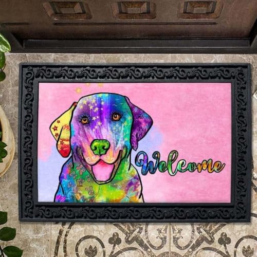 ���փ}�b�g �J���t���ȃy�b�g�̃��u���h�[�� 50×80cm doormat Colorful Pets Labrador