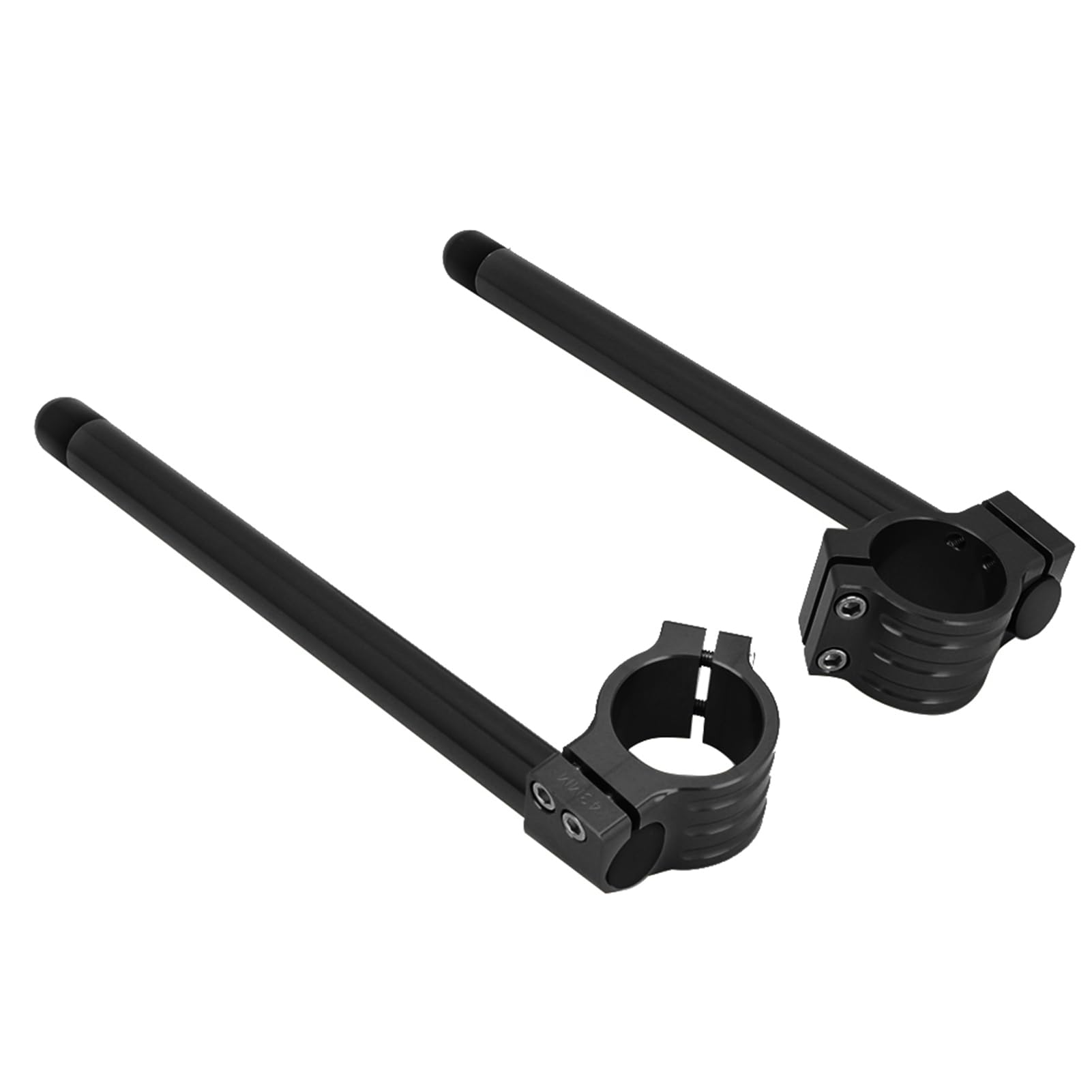 Pince de moto universelle de 43 mm sur la fourche de guidon en aluminium ensemble de poignées séparées (noir) U6g340 43mm Universel Moto Clip Sur Guidon Fou