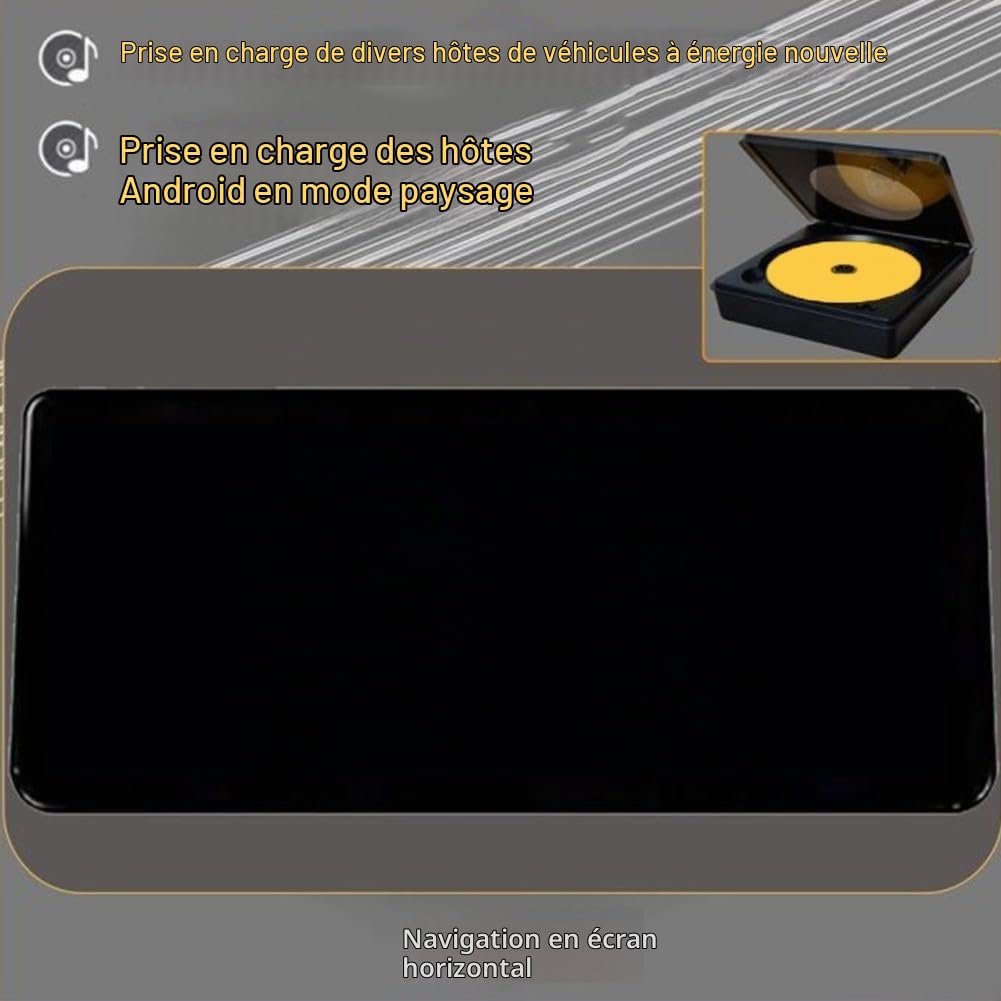Lecteur CD Externe de Voiture, Lecteur DVD avec Connexion USB, qualité Audio sans Perte, Lecteur CD Portable pour Voiture, Design PC Compact pour systèmes de Navigation Android