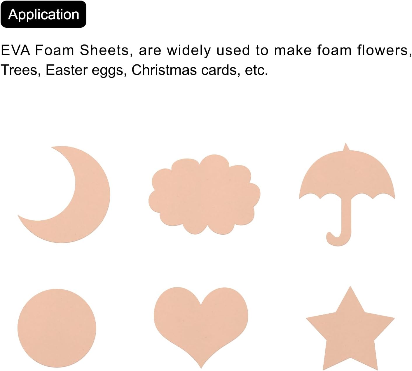 MECCANIXITY EVA Foam Sheets Nude 19.7 Inch x 35.4 Inch 1mm Thick Crafts Foam Sheets for Costumes, Arts and Crafts Projects Pack of 5