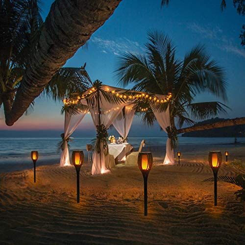 OxyLED 8 Pack Solar Torch Lights with Flickering Flames, Outdoor Solar Garden Lights for Halloween Decors, Landscape Lighting Solar Powered Waterproof for Pathway, Yard, Patio, Lawn, Porch, Christmas - Thumbnail 7